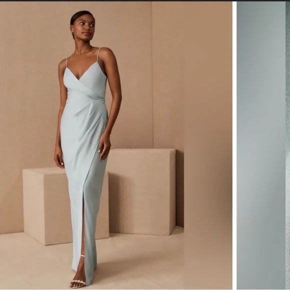 🌟BHLDN/ANTHROPOLOGIE🌟 freya satin charmeuse dress - Picture 1 of 2